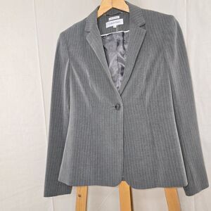 Calvin Klein Grey Pin Striped Blazer Size 2